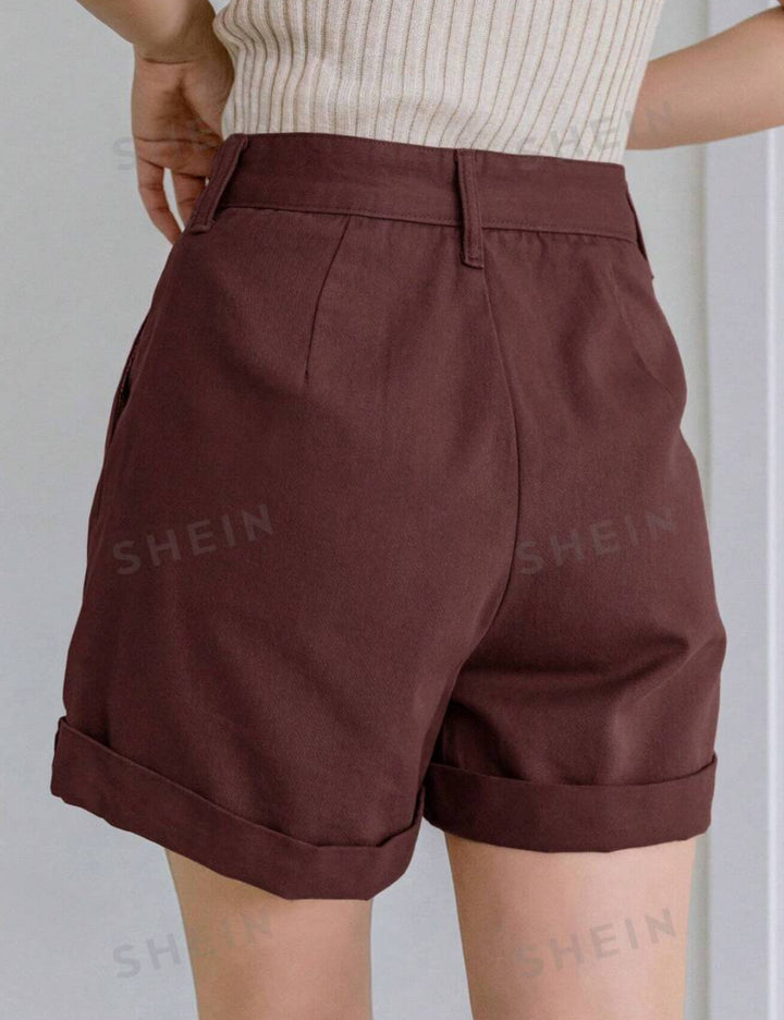 Pantaloni scurți Shein, maro