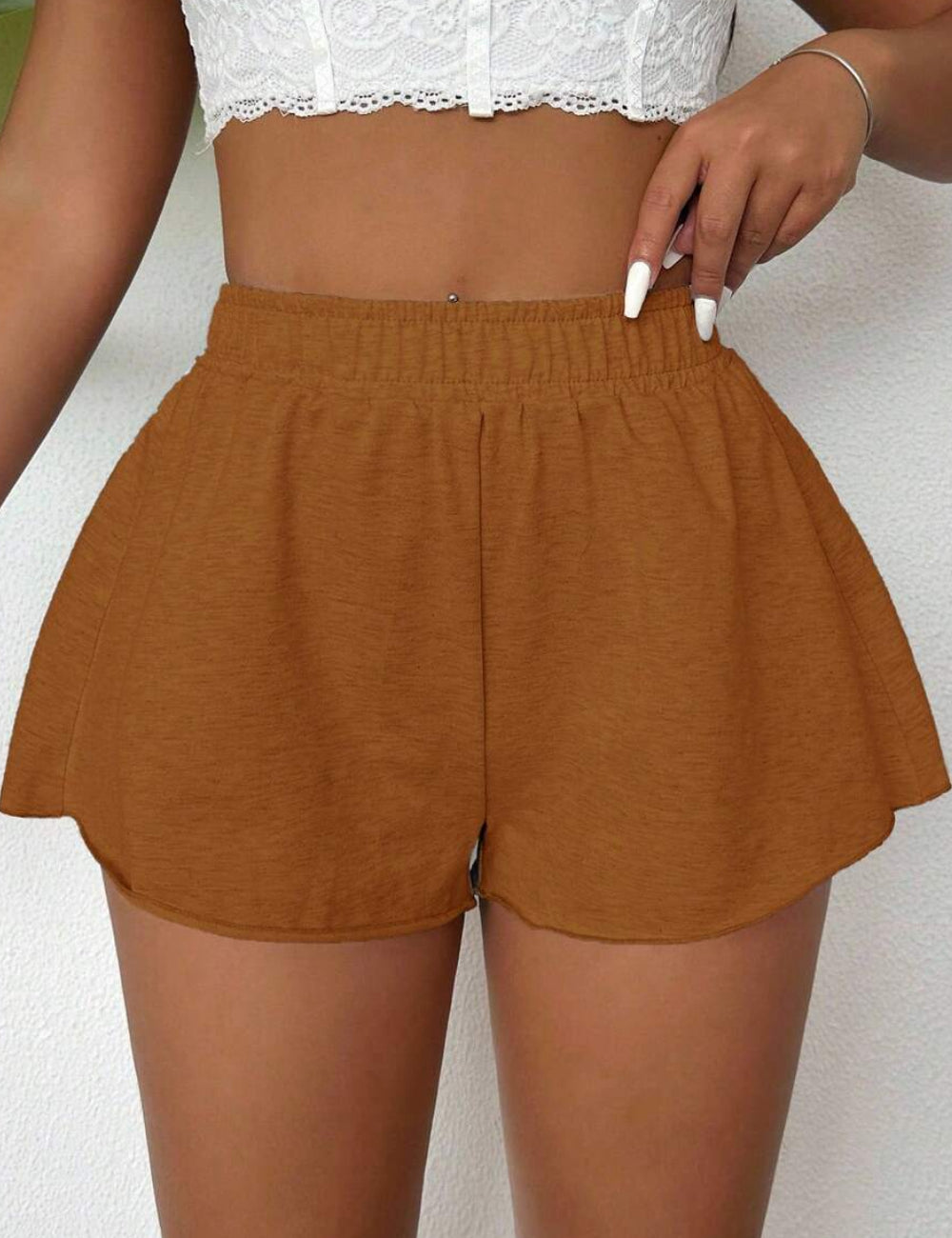 Pantaloni scurți Shein, maro