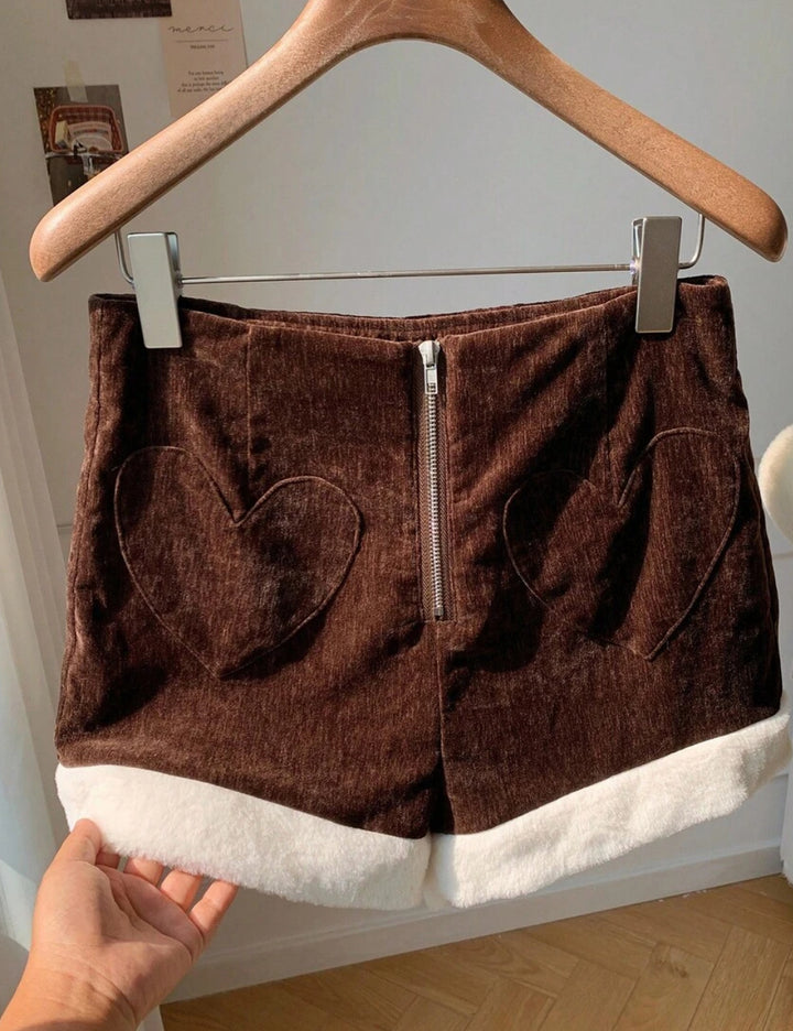 Pantaloni scurți Shein, maro