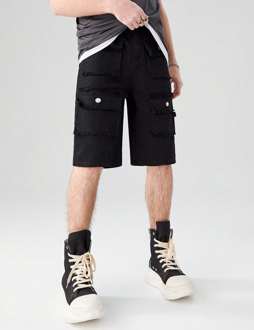 Pantaloni scurți Shein, negru