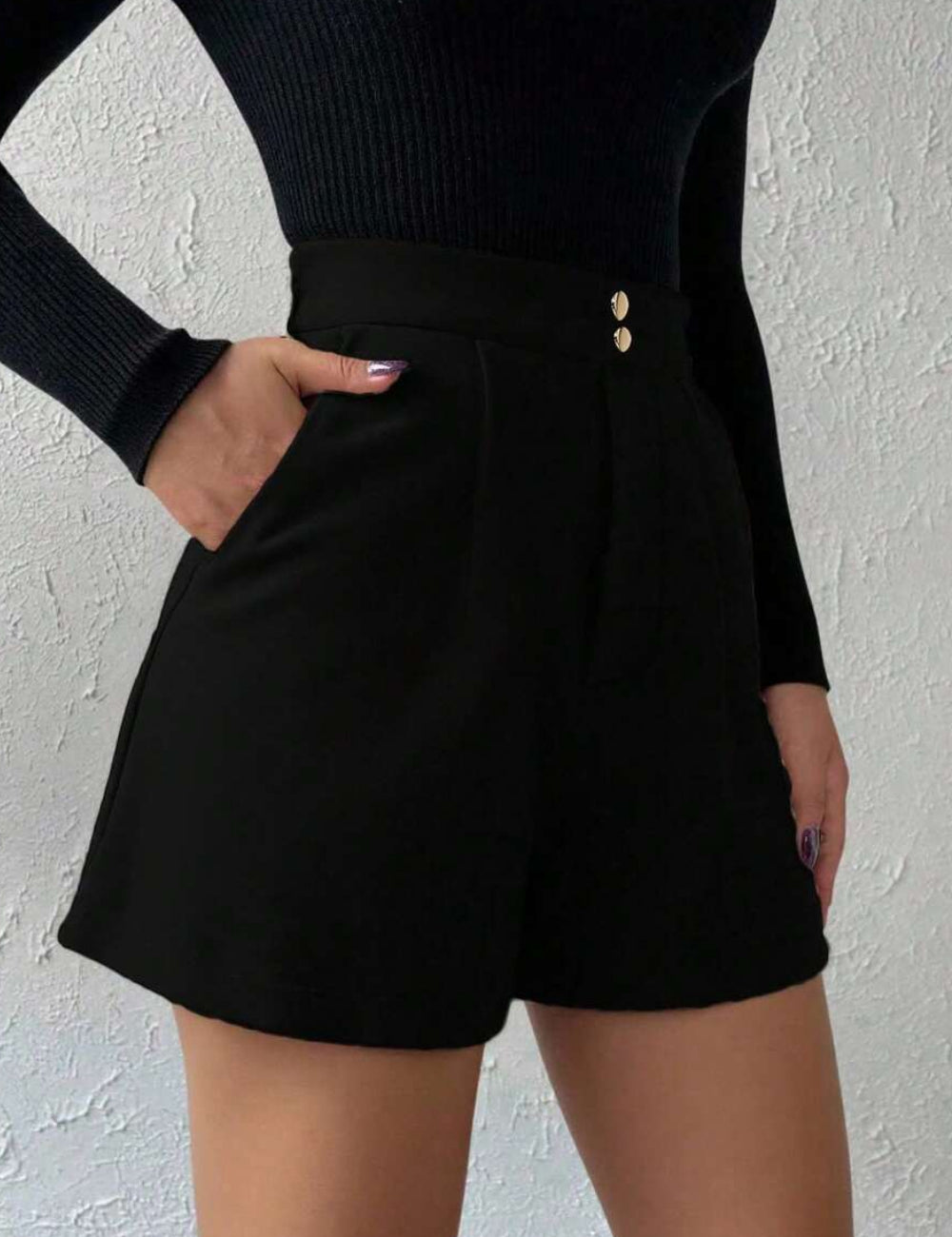 Pantaloni scurți Shein, negru