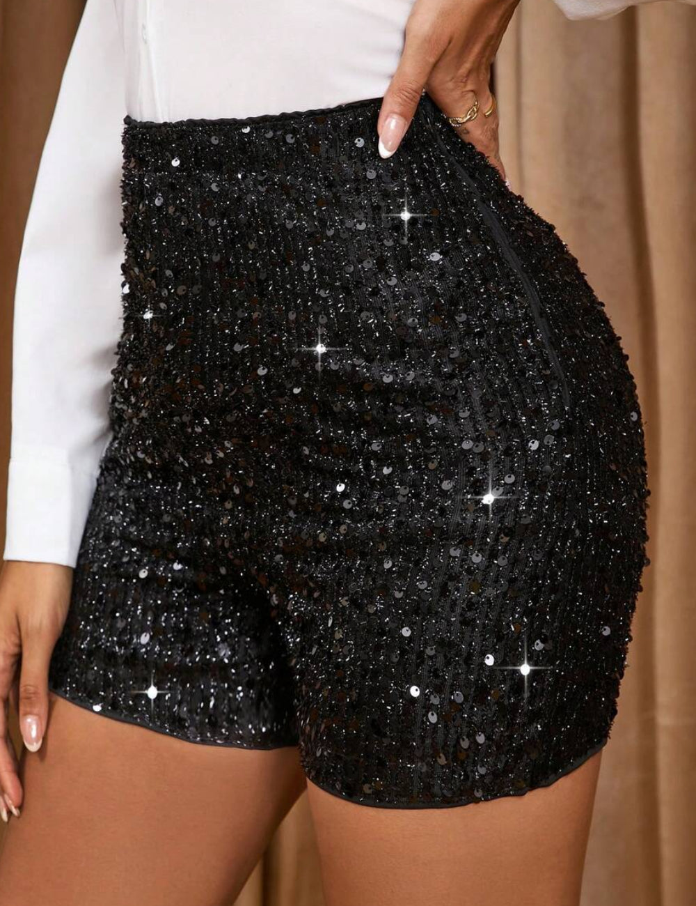 Pantaloni scurți Shein, negru