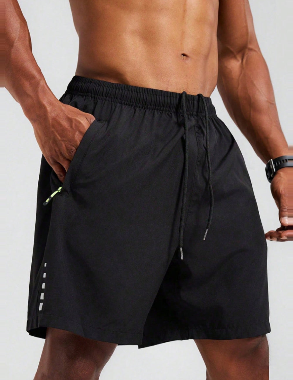 Pantaloni scurți Shein MANFINITY, negru