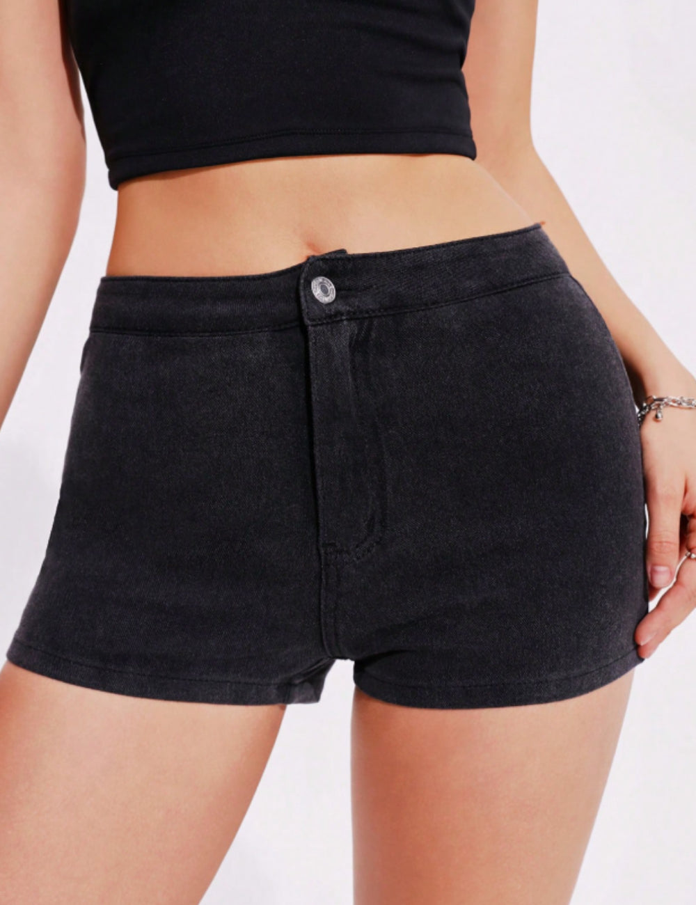 Pantaloni scurți Shein, negru