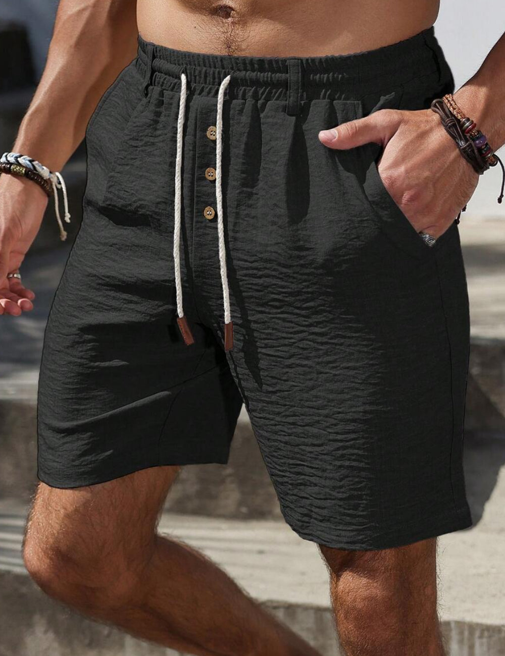 Pantaloni scurți SHEIN, negru