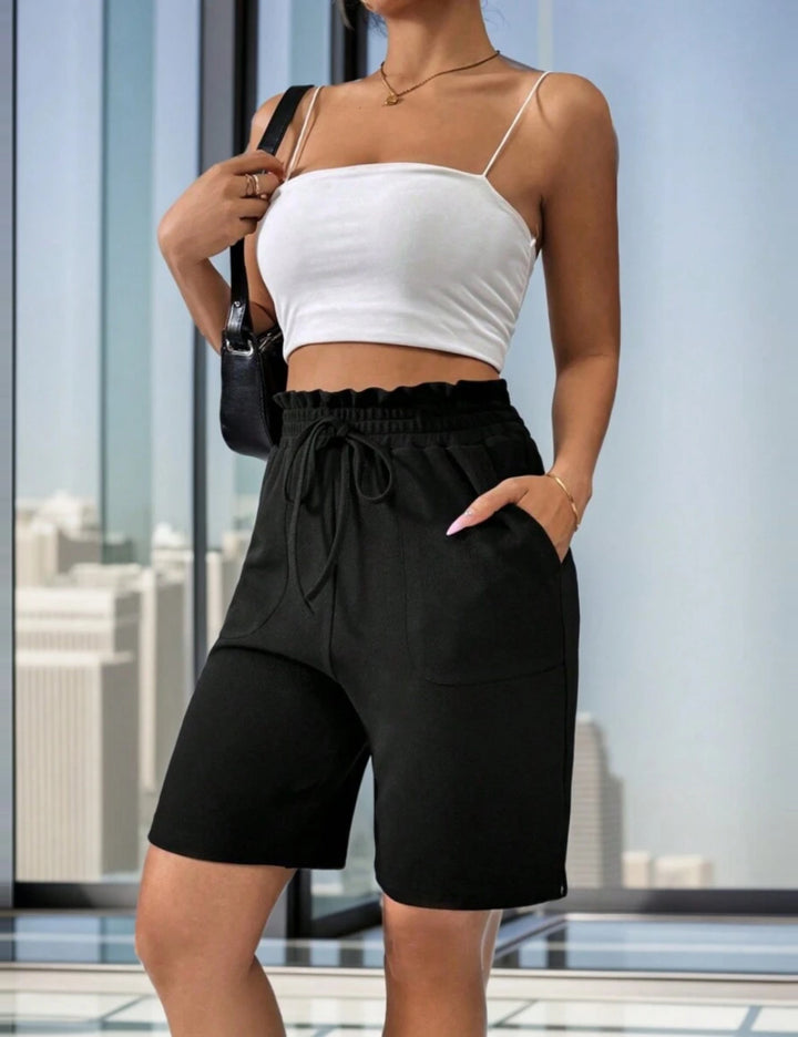 Pantaloni scurți Shein, negru