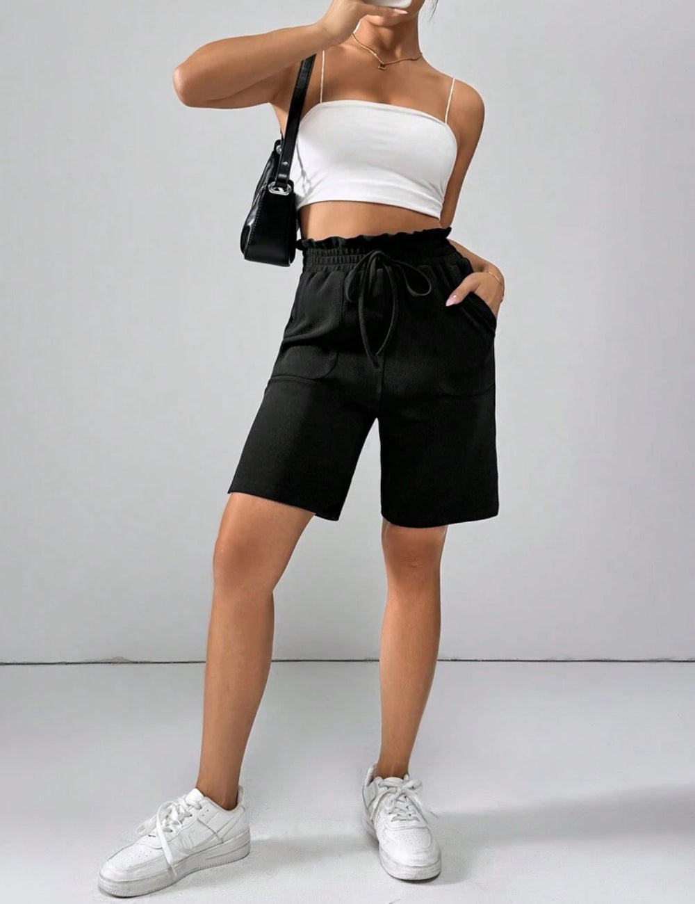Pantaloni scurți Shein, negru