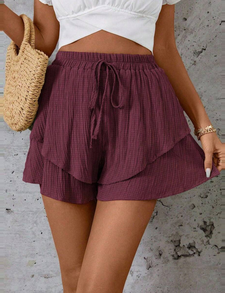 Pantaloni scurți Shein, vișiniu
