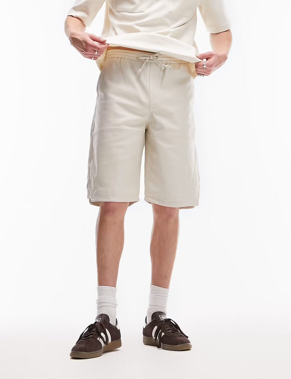 Topman krémszínű rövidnadrág