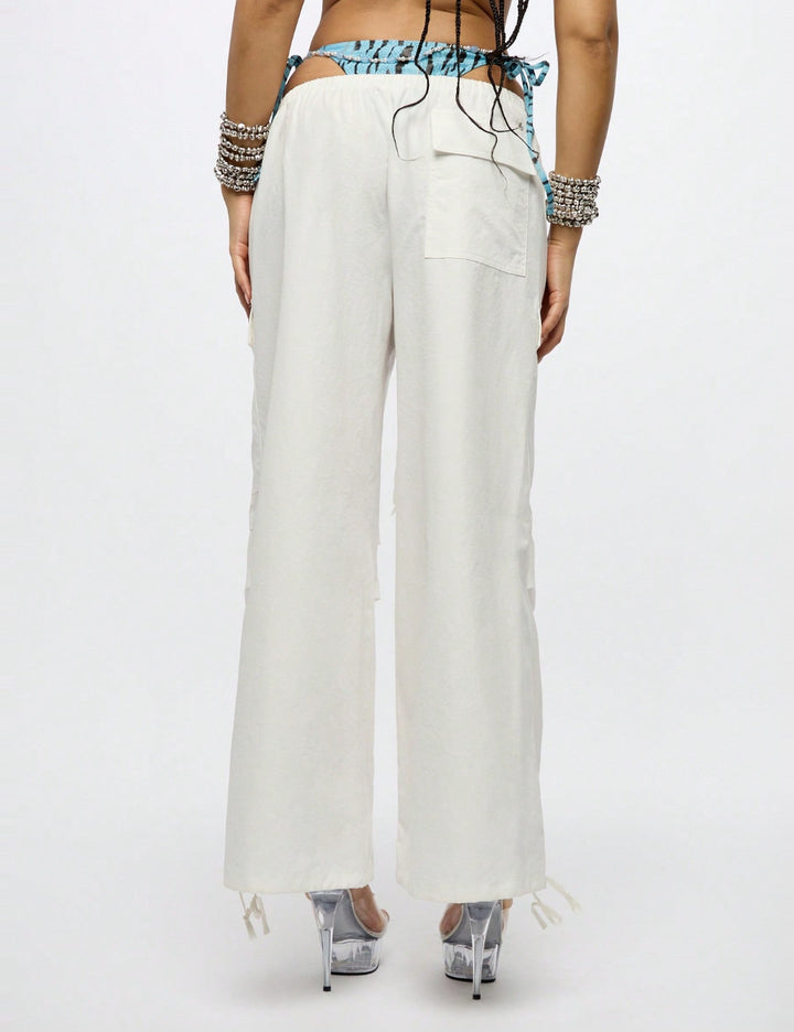 Pantaloni Shein, alb