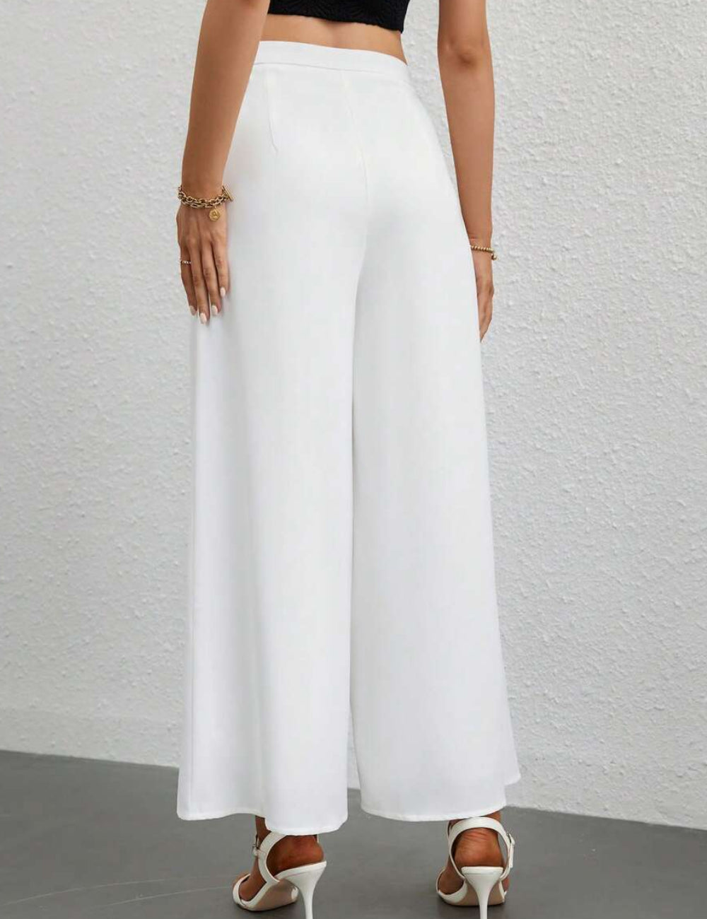 Pantaloni Shein, alb