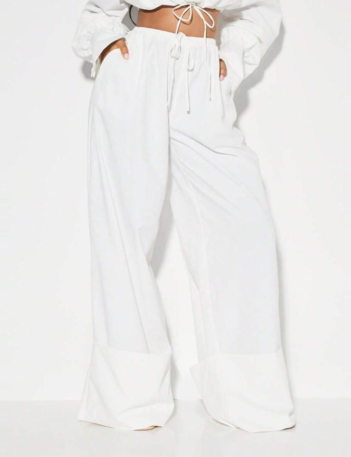 Pantaloni Shein, alb