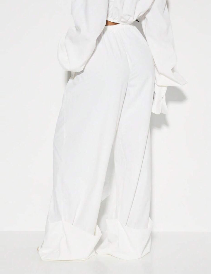 Pantaloni Shein, alb