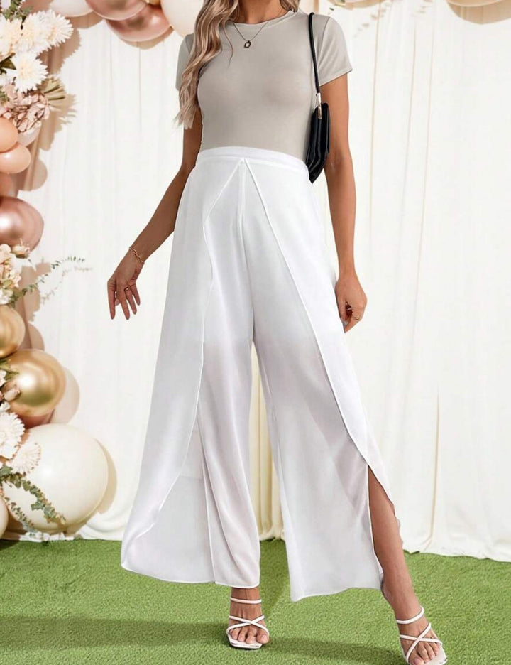 Pantaloni Shein, alb