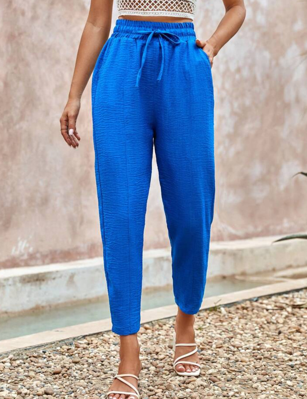 Pantaloni Shein, albastru