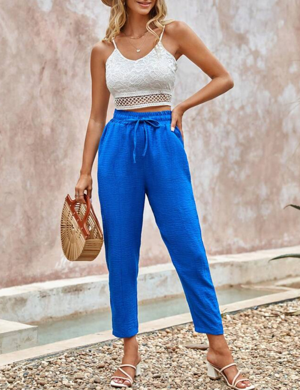 Pantaloni Shein, albastru