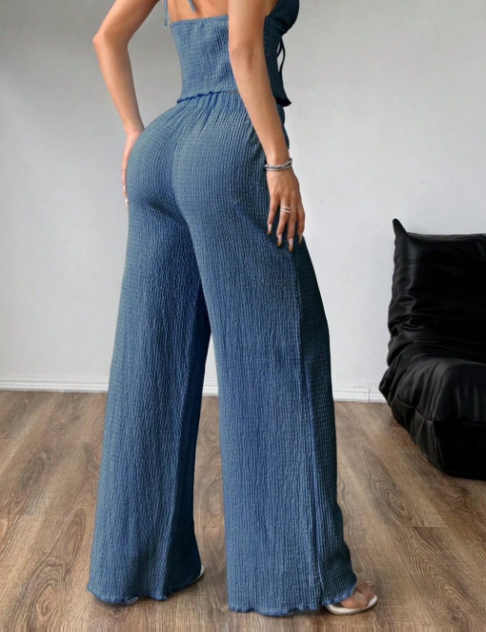 Pantaloni Shein, albastru