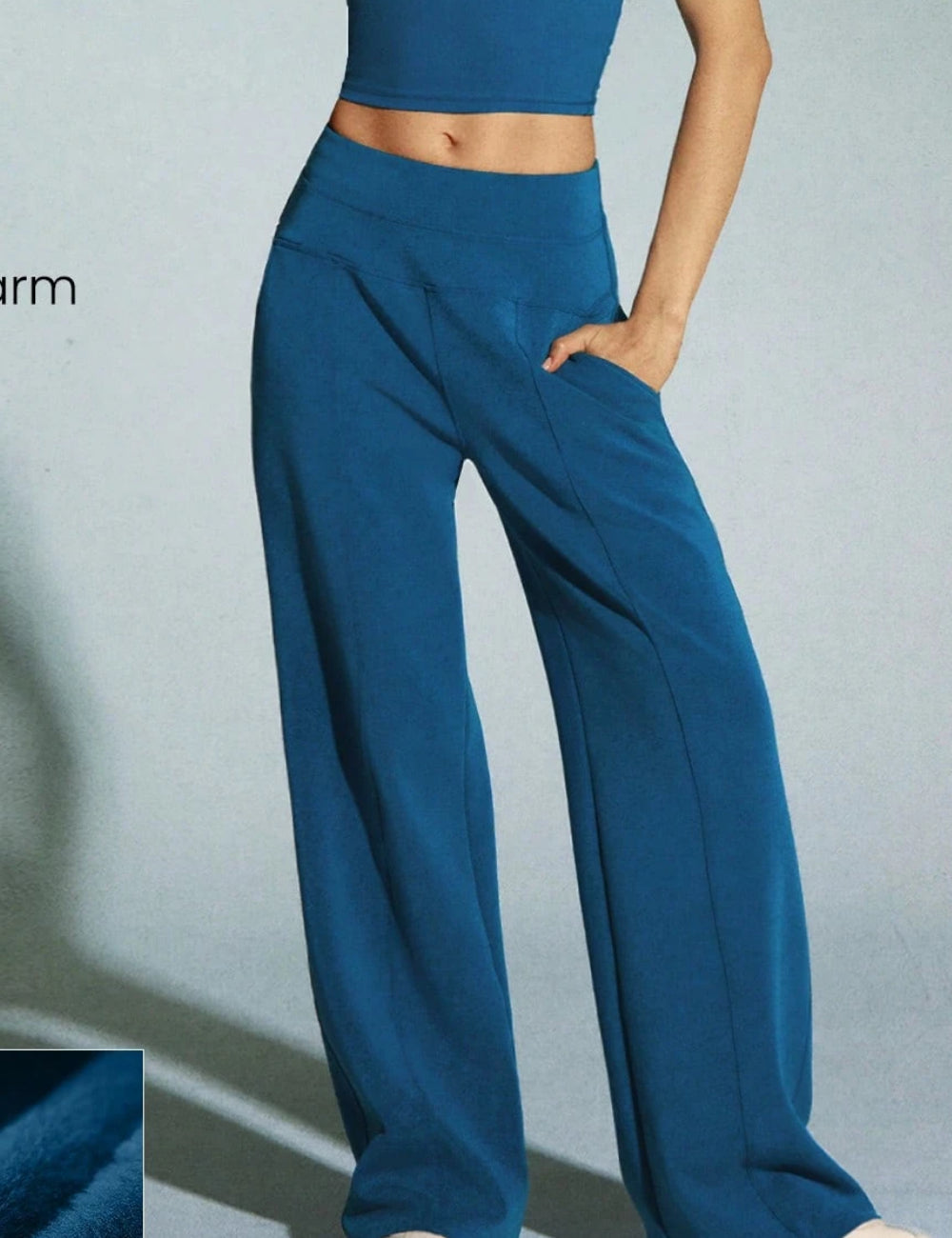Pantaloni Shein GLOWMODE, albastru