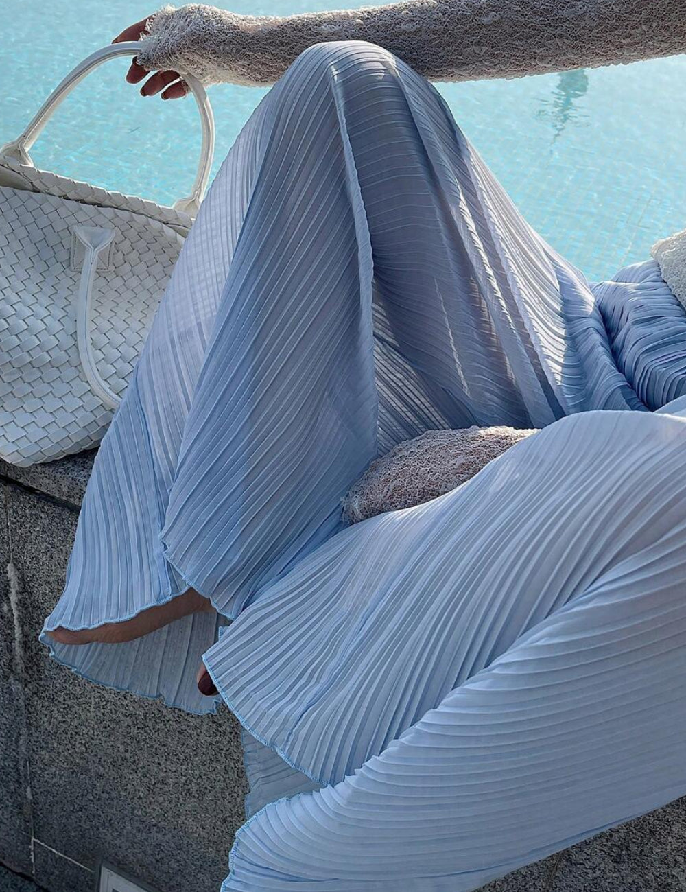 Pantaloni Shein, albastru