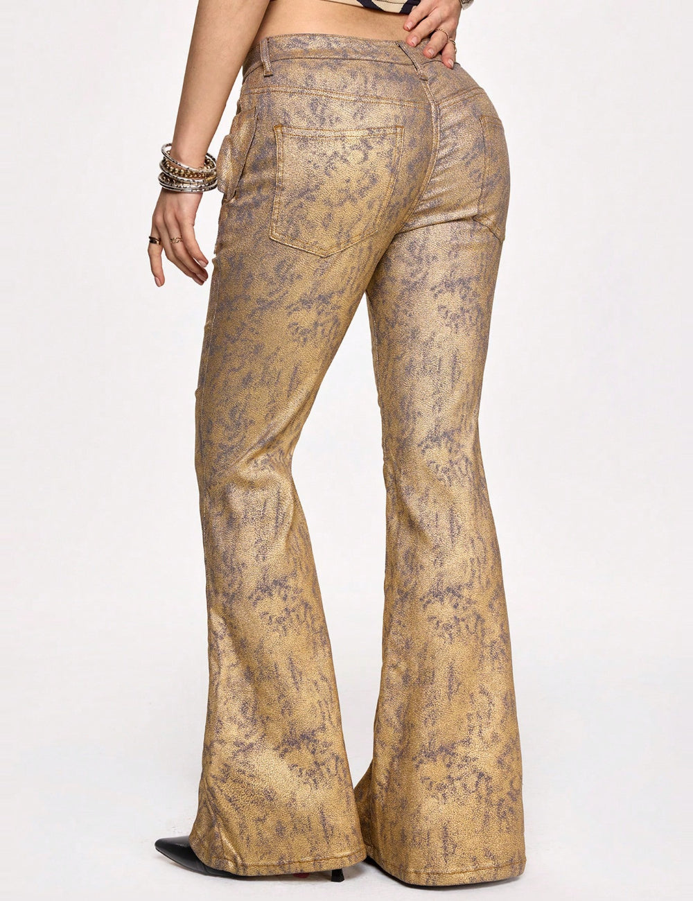 Pantaloni SHEIN, auriu