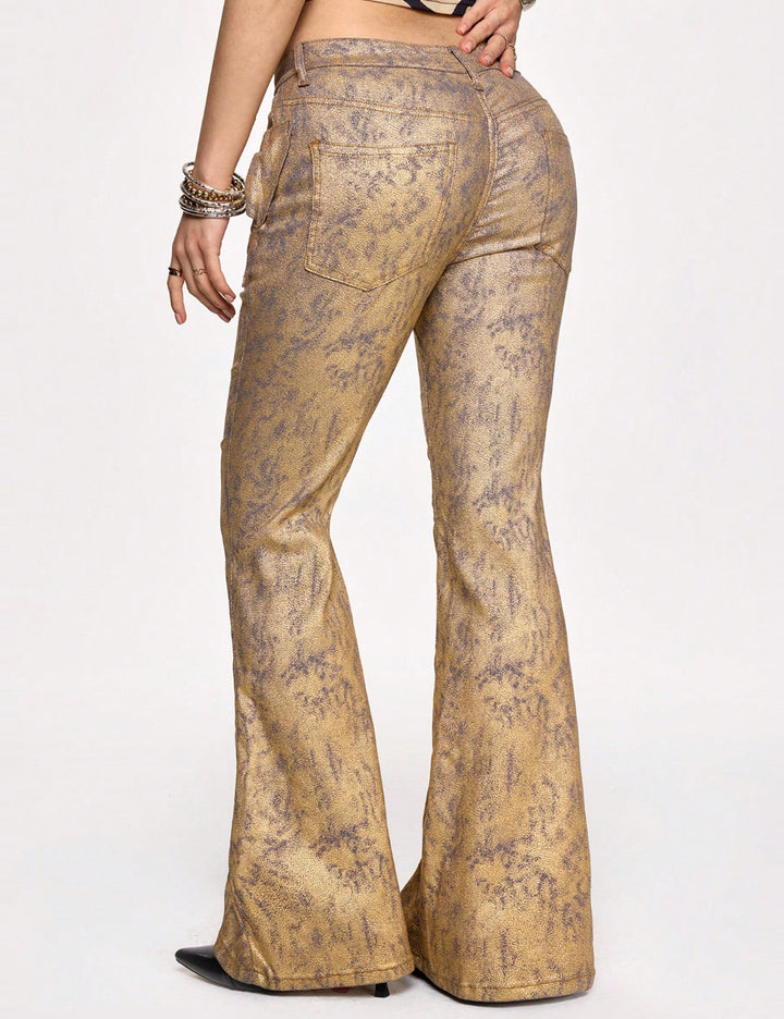 Pantaloni SHEIN, auriu