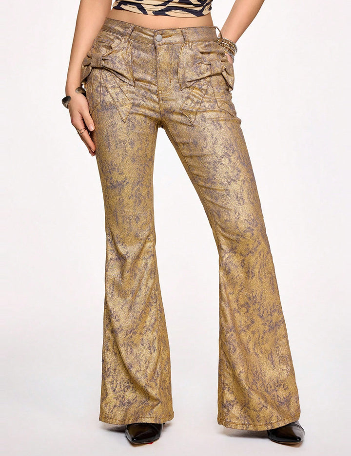 Pantaloni SHEIN, auriu