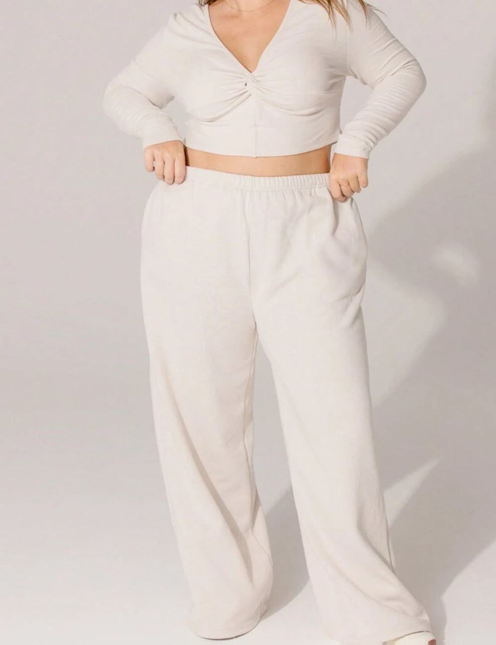 Pantaloni Shein Curve+, bej