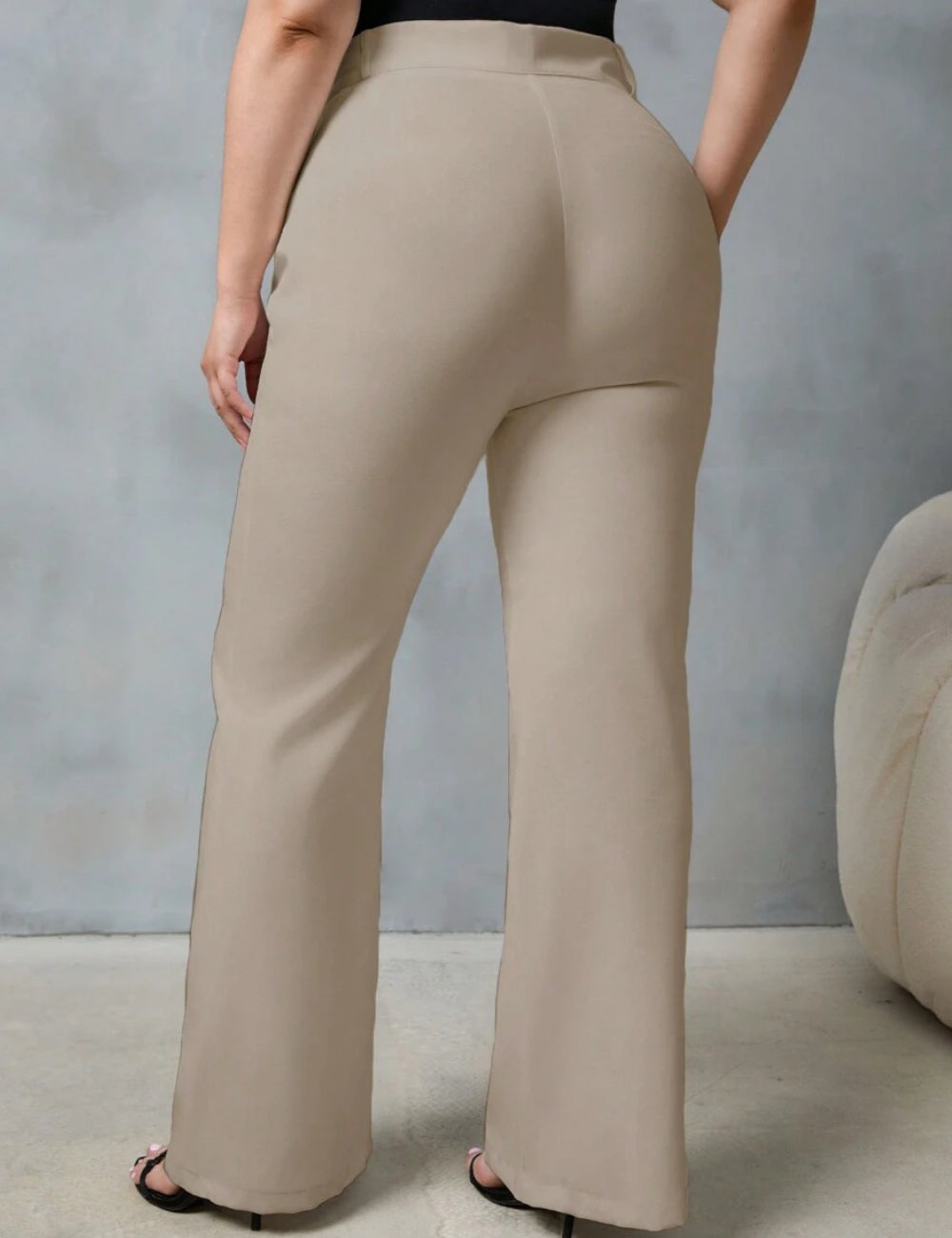 Pantaloni Shein Curve+, bej