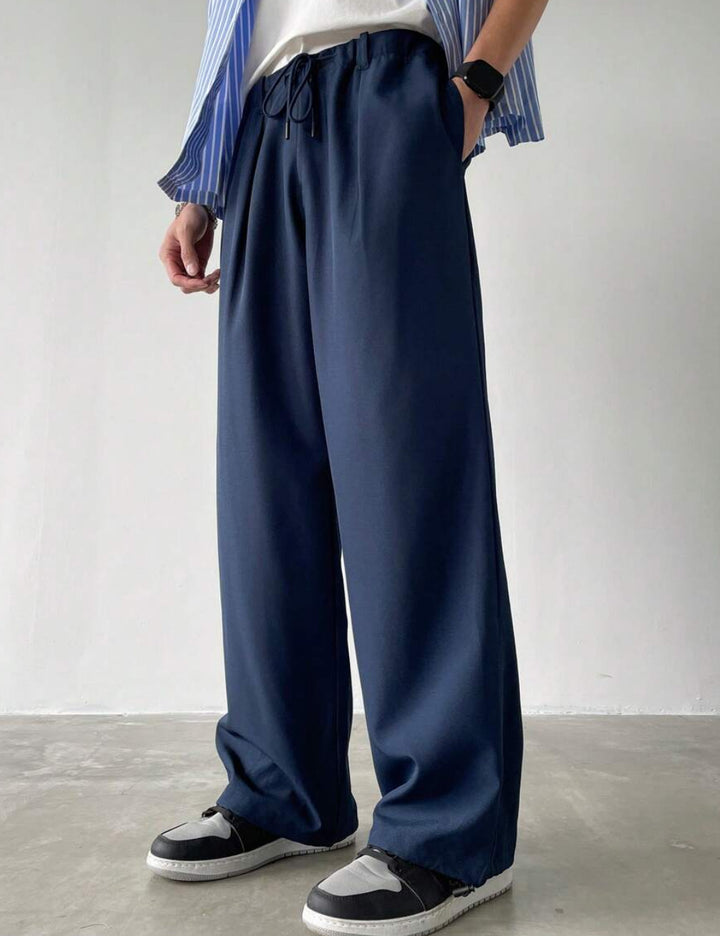Pantaloni Shein MANFINITY, bleumarin