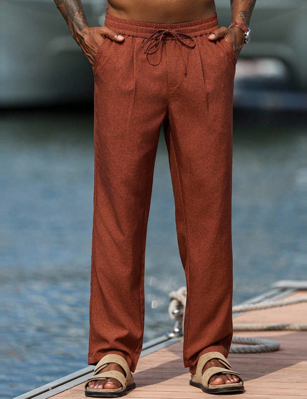 Pantaloni SHEIN, cărămiziu
