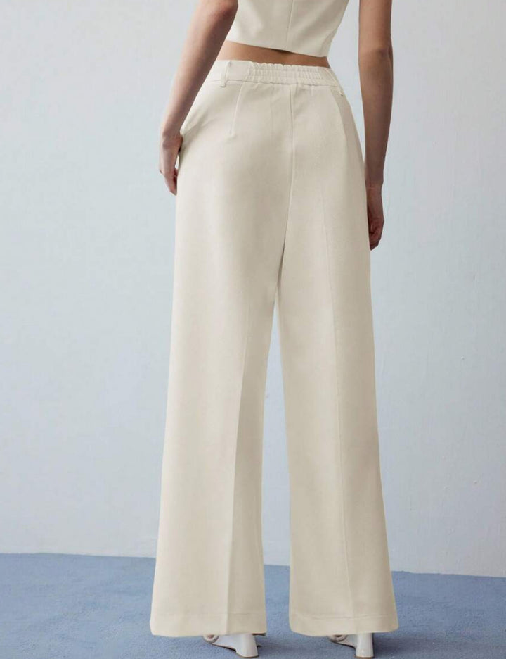 Pantaloni Shein MOTF, crem