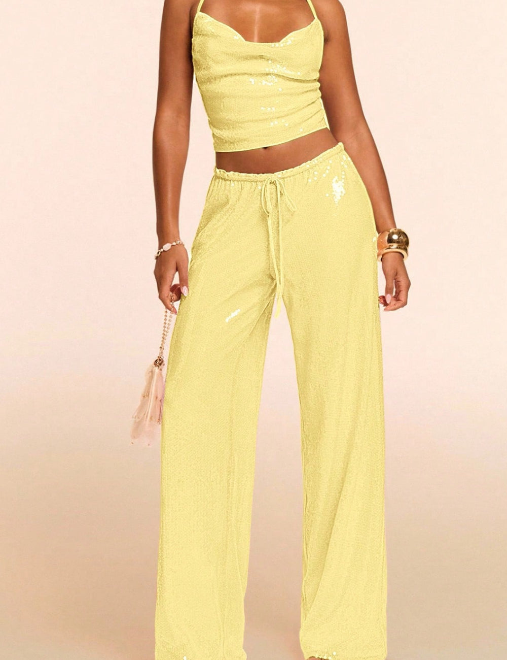 Pantaloni Shein, galben