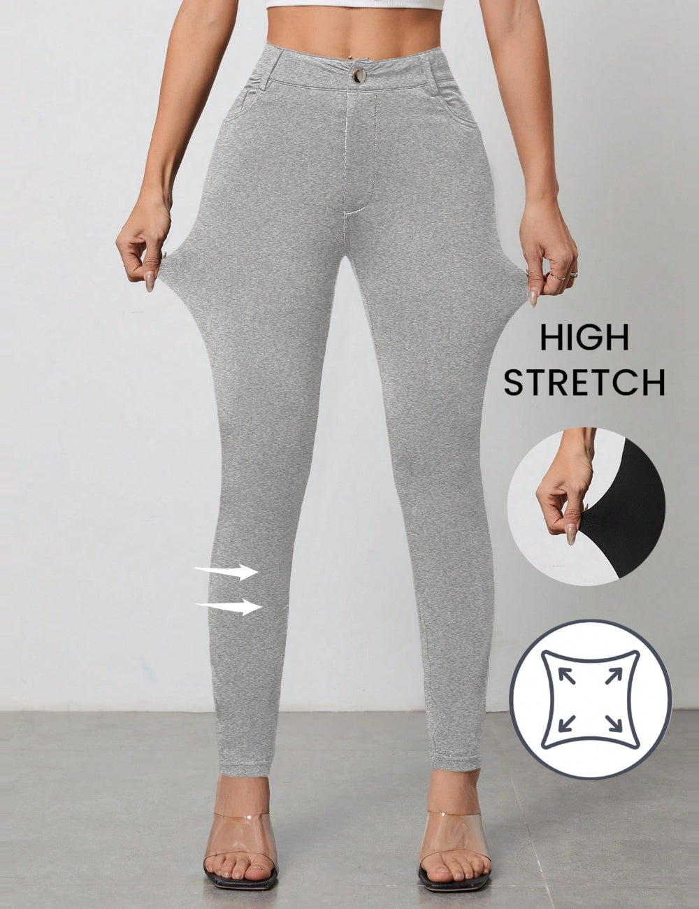 Pantaloni Shein, gri
