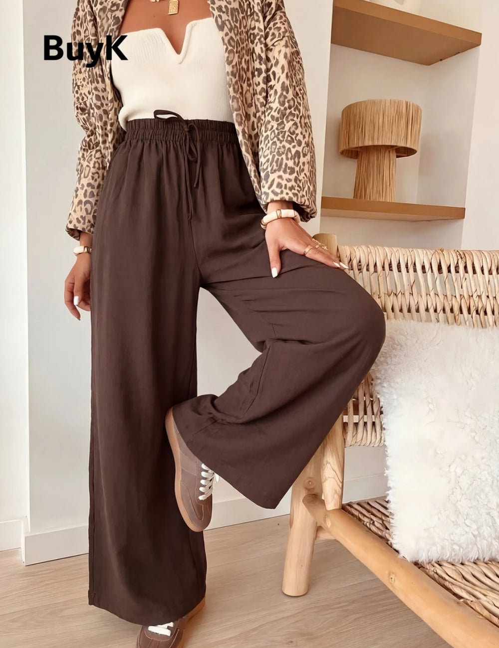 Pantaloni Shein Curve+, maro