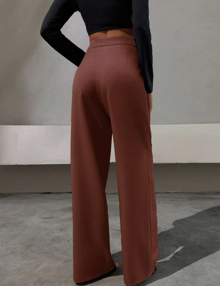 Pantaloni Shein Curve+, maro