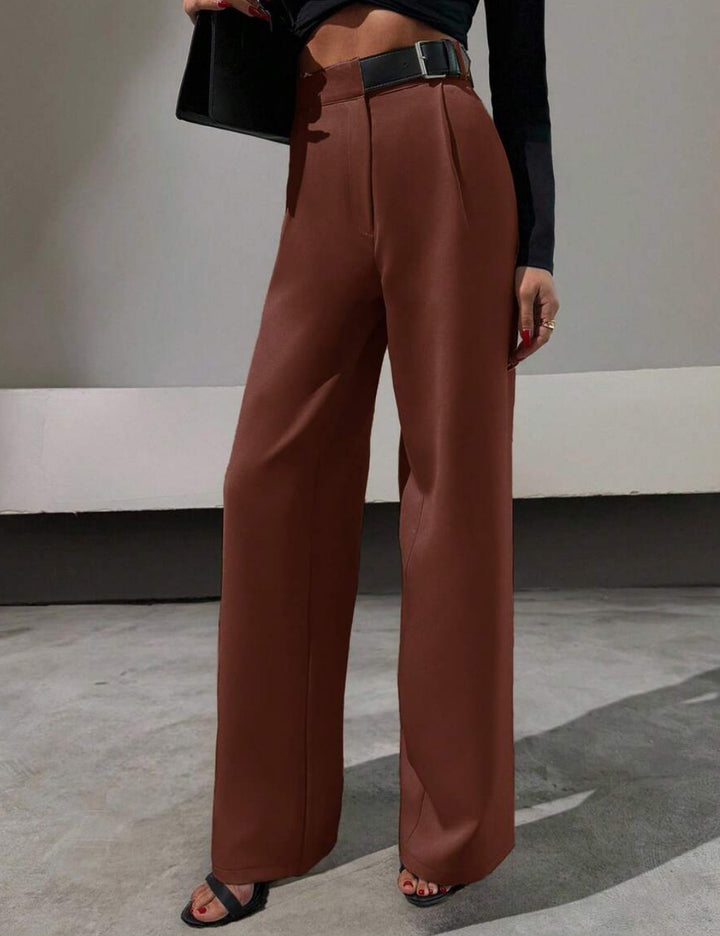 Pantaloni Shein Curve+, maro