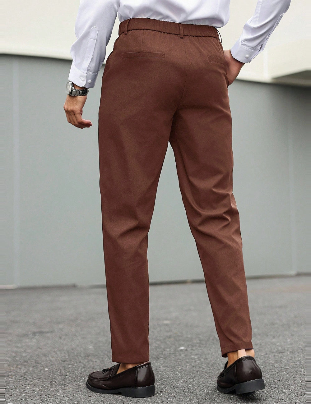 Pantaloni SHEIN, maro