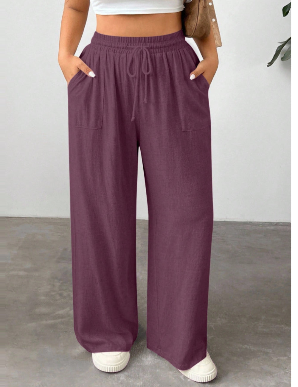 Shein Curve+ nadrág, lila