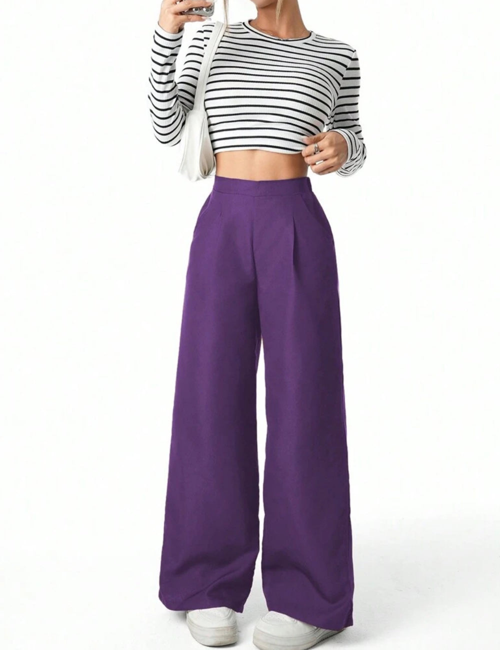 Pantaloni Shein, mov