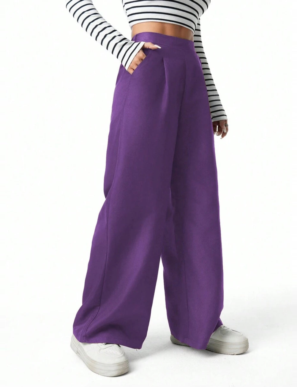 Pantaloni Shein, mov
