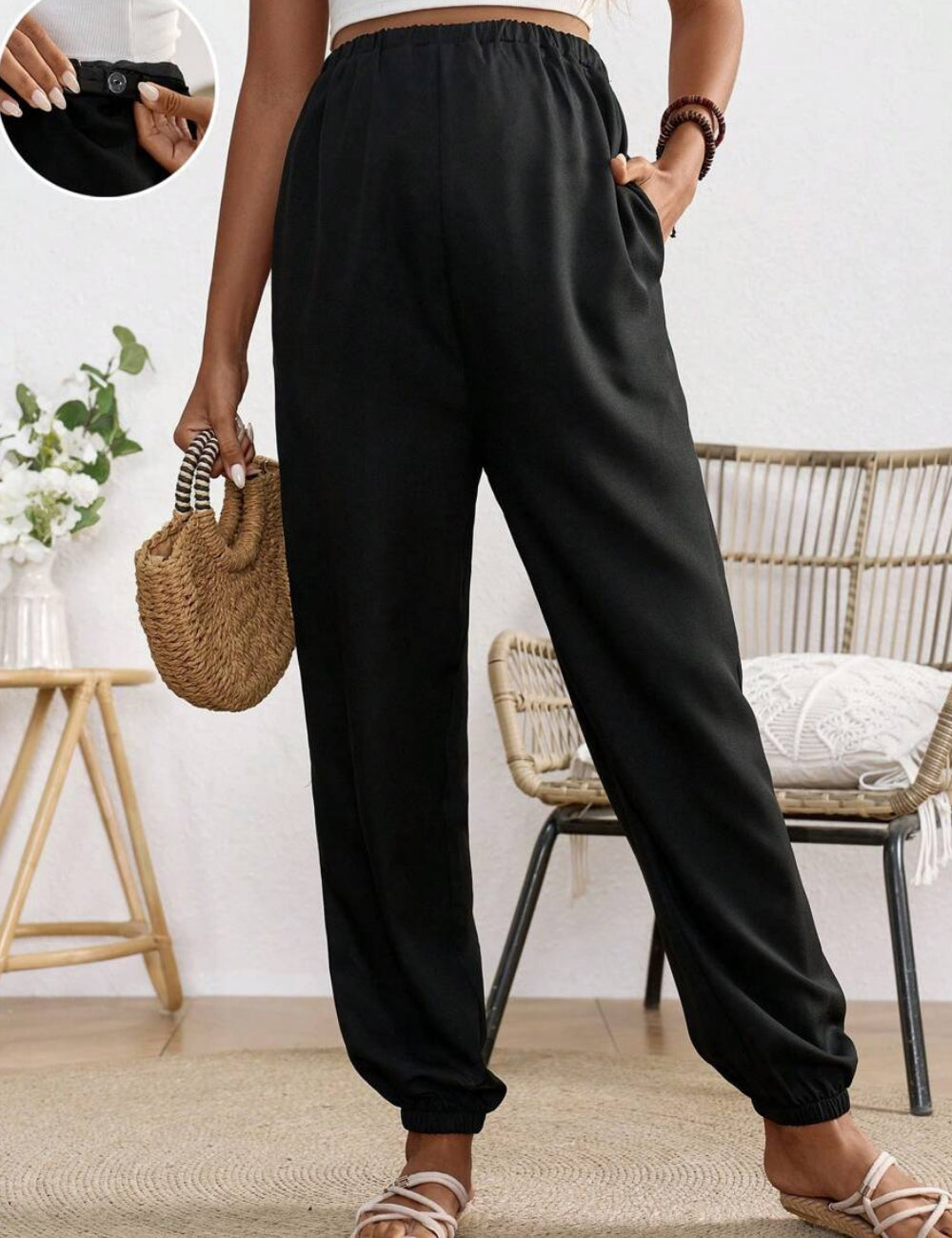 Pantaloni SHEIN, negru