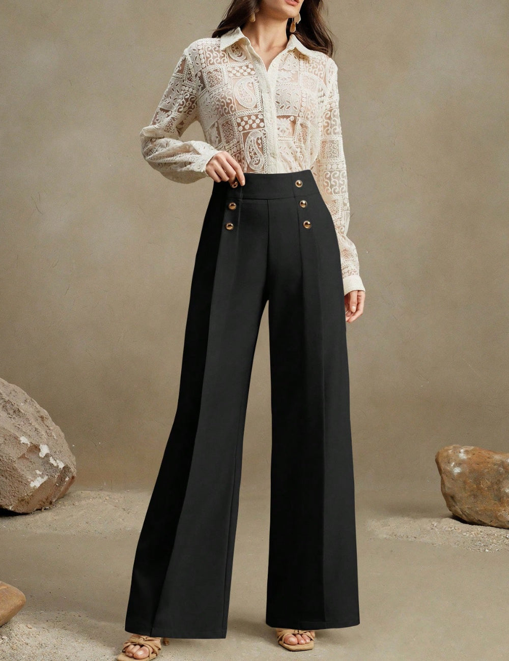 Pantaloni Shein Anewsta, negru