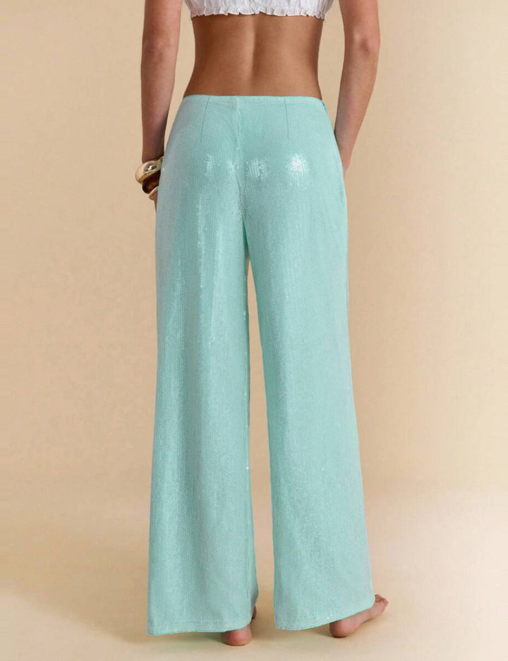 Pantaloni Shein, turcoaz