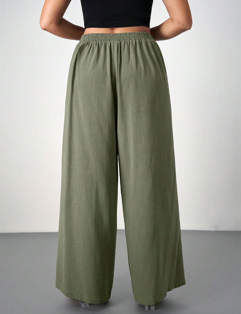 Shein Curve+ nadrág, zöld
