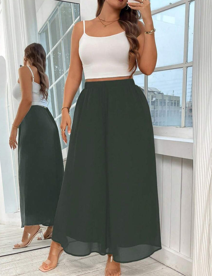 Shein Curve+ nadrág, zöld