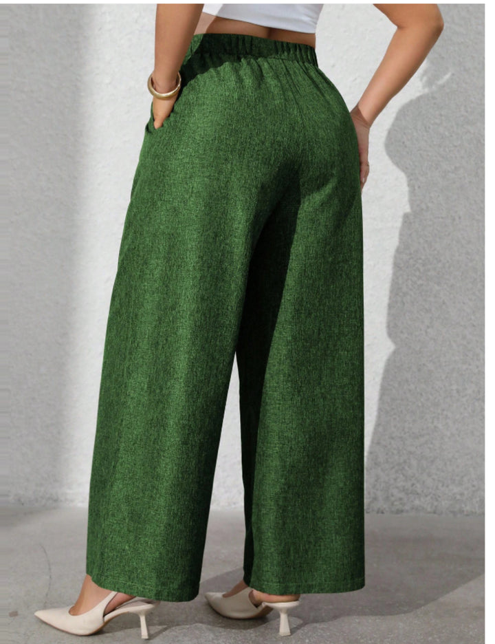 Shein Curve+ nadrág, zöld
