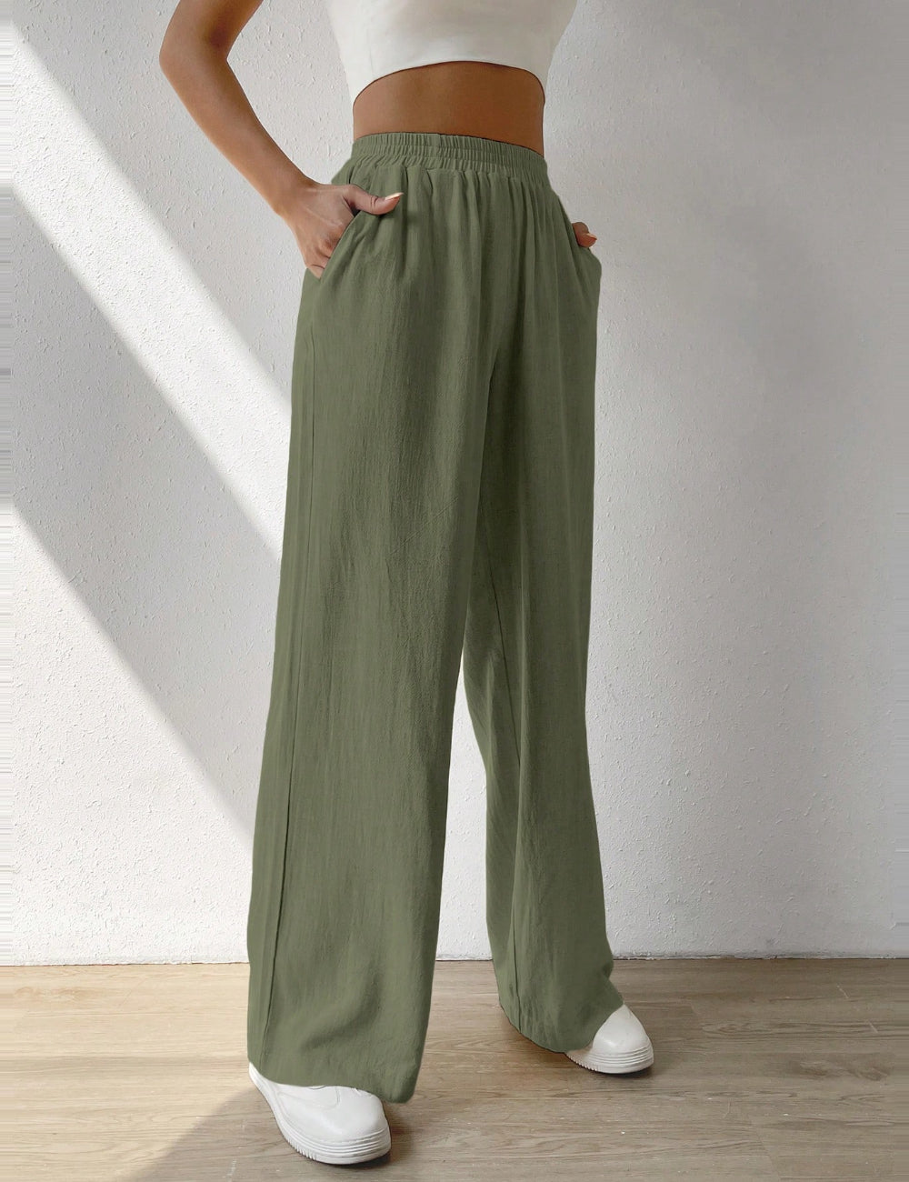 Pantaloni Shein Curve+, verde