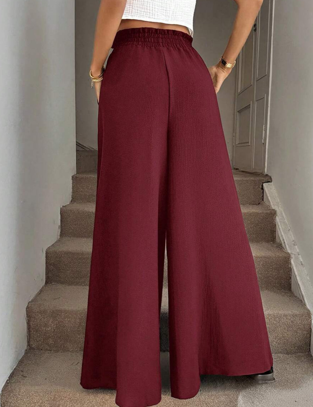 Pantaloni Shein, vișiniu