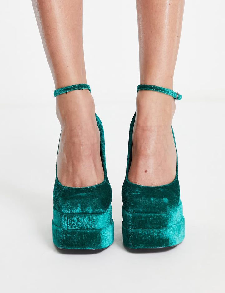 Pantofi cu toc ASOS, verde