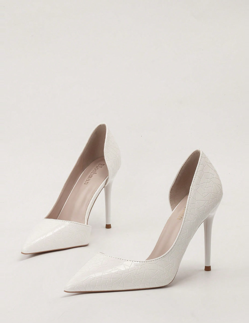 Pantofi cu toc Shein, alb